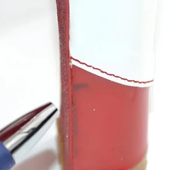 Kandee White Red Striped Leather Streetwear Ultra High Platform Heels 39 7.5-8 - Picture 8 of 12